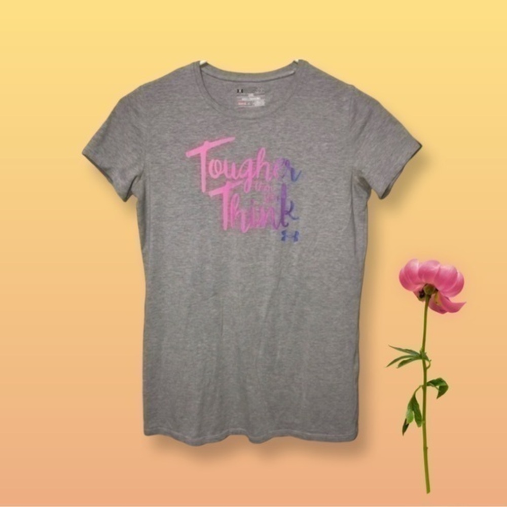 ☄️Under Armour Loose Fit Gray Tougher than you Think T-Shirt